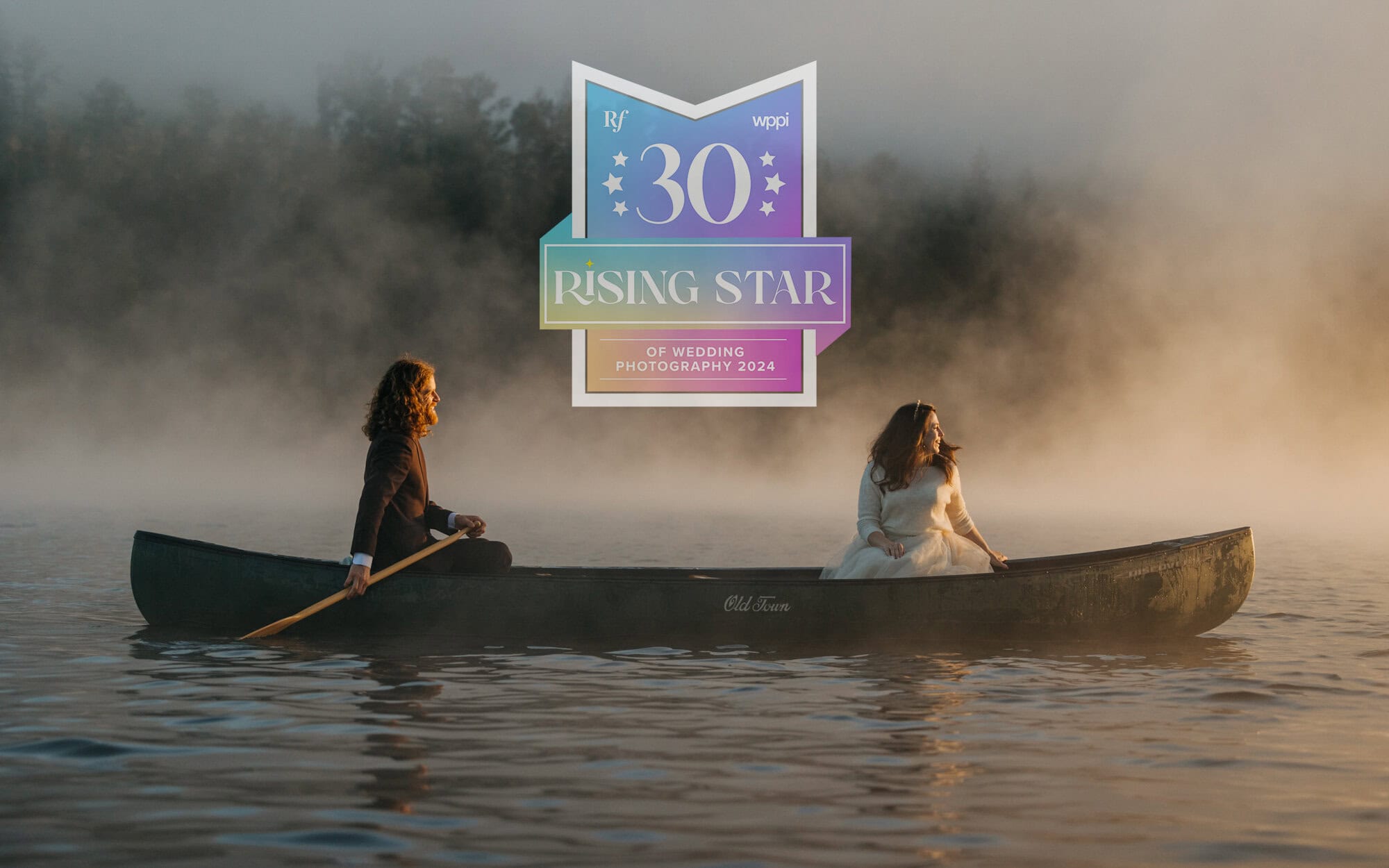 A photo showcasing a massive photography award in the wedding industry.