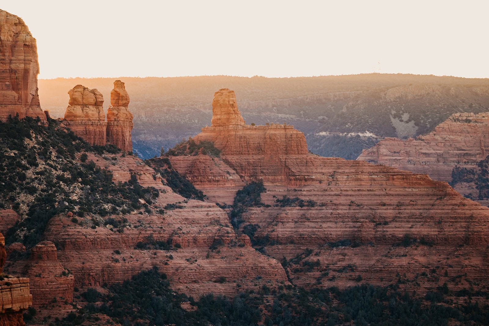 Stunning sunrise light over Sedona AZ