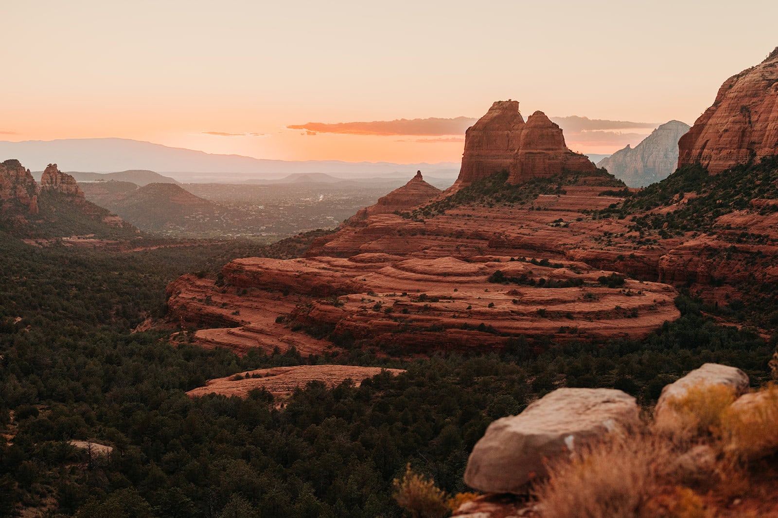 The iconic view from Merry Go Round in Sedona AZ