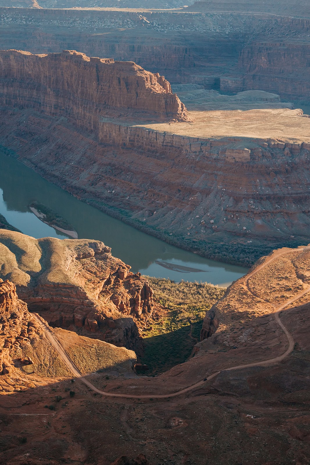 A sunset view up at Dead Horse state park outside of Moab